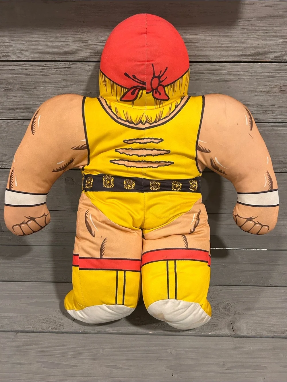 Hulk Rules Vintage Wrestler Plush - Yellow & Red